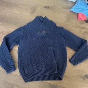 Janie and Jack Navy Cowl Neck Sweater